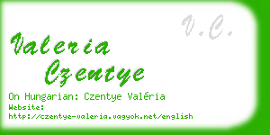 valeria czentye business card